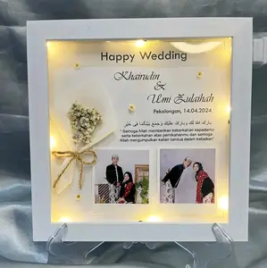 1 HARI JADI Kado pernikahan,kado ulangtahun uk 22x22 kado cantik sepaket lampu& pecking Foto