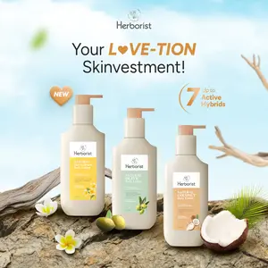 Herborist Body Lotion Series Melembapkan Menghaluskan Kulit 200ml - Natural Olive |   Natural Frangipani |   Natural Coconut