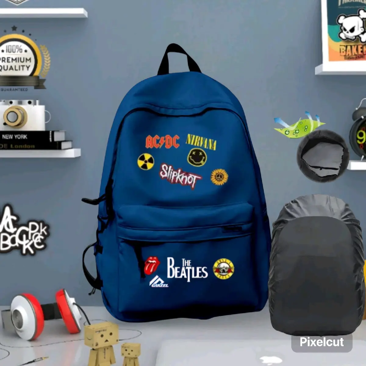 Tas ransel sekolah terbaru gratis kain cover tas ransel gendong tas ransel pria wanita tas trmurah Kanvas Serut