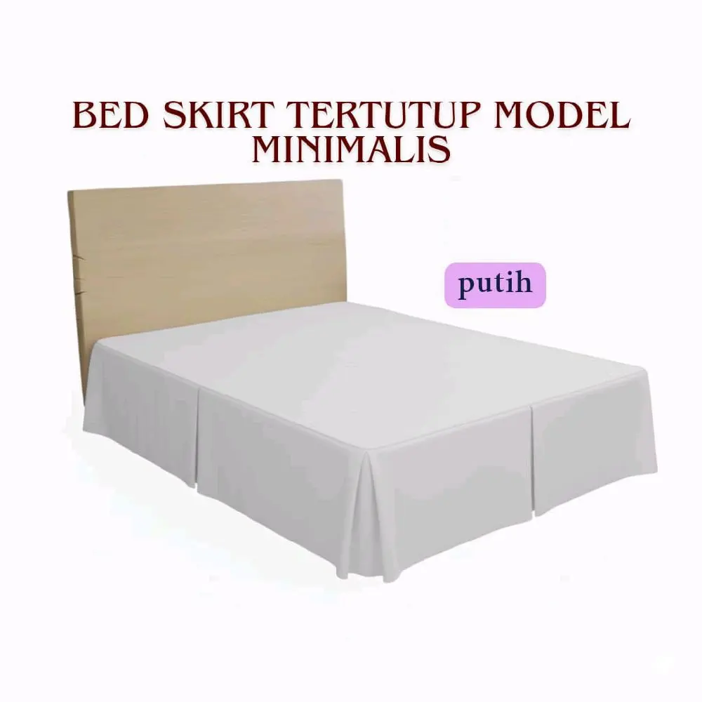 PROMO DISKON Bedskirt tertutup model minimalis penutup kolong kasur tinggi 35cm