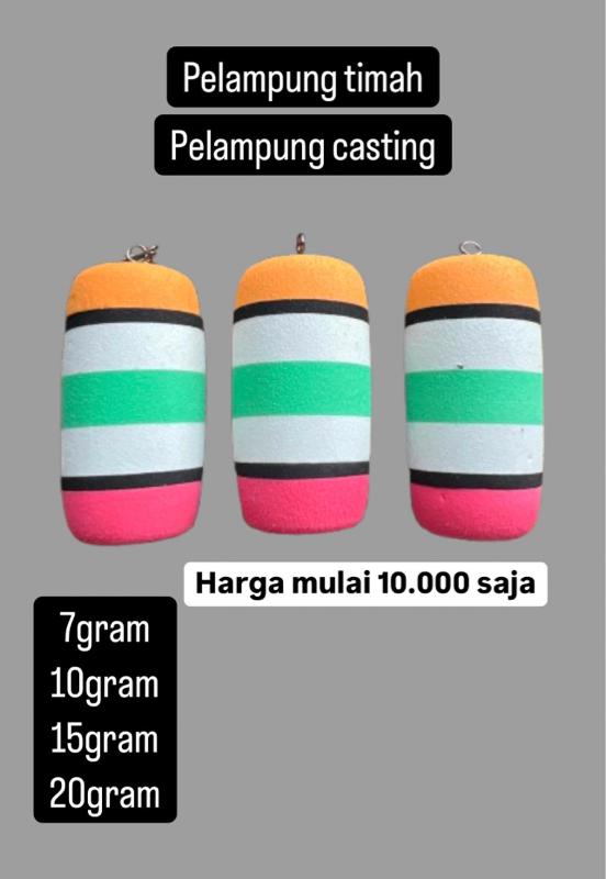 Pelampung plus timah untuk casting pinggiran
