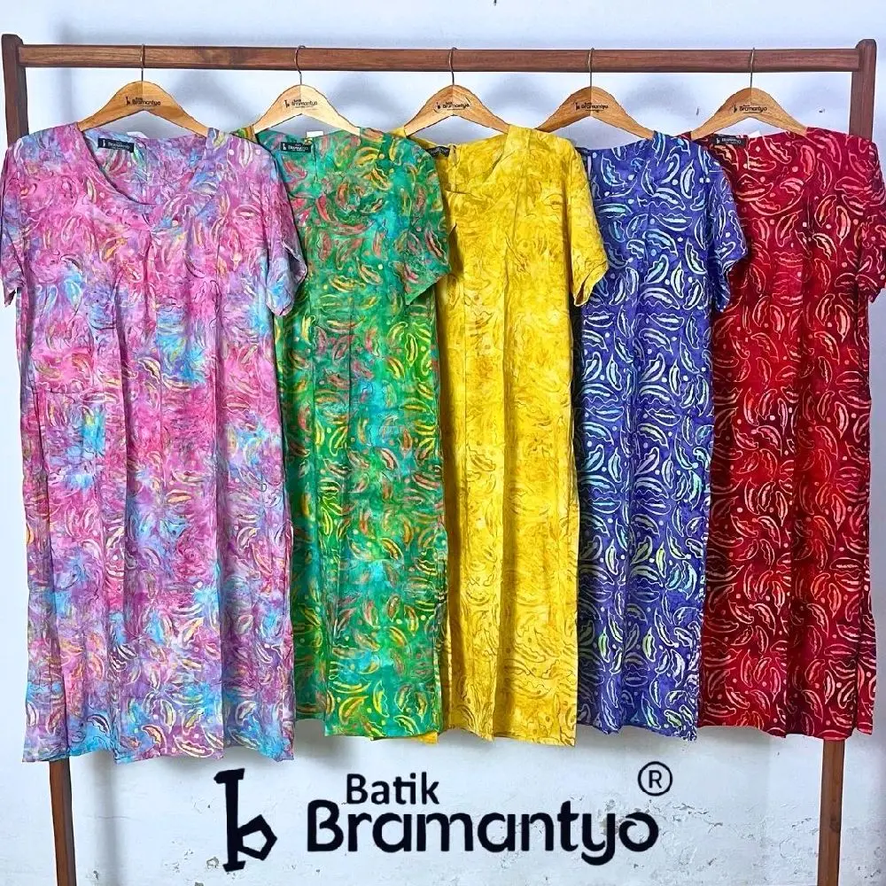 Bramantyo Store - Plui Gradasi Daster Batik Cap Batik Solo Menyerap Keringat Nyaman Daster  Kancing