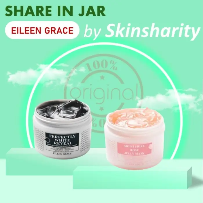 B✪R5 [SHARE IN JAR] EILEEN GRACE MOISTURIZE ROSE-BLACK JELLY MASK W✓6Q 0