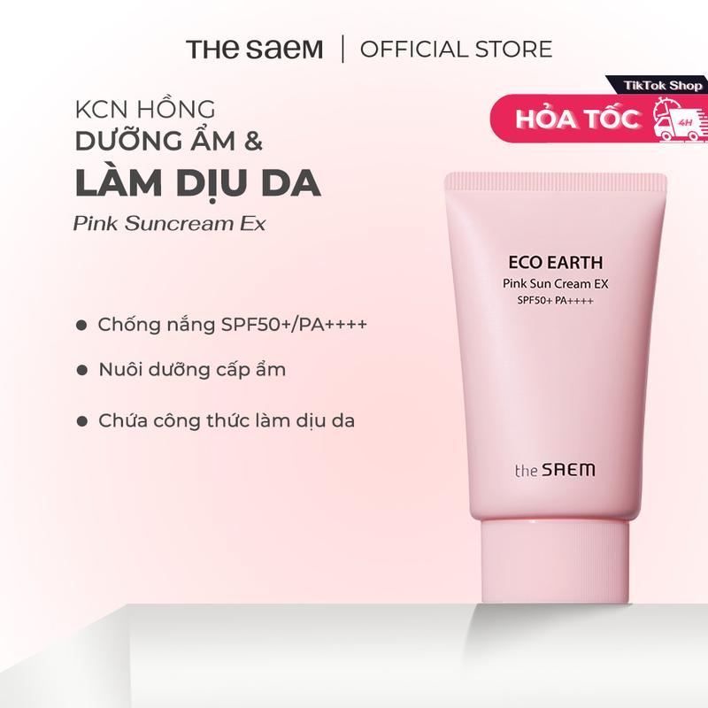 [KOL/KOC] Kem Chống Nắng Hồng the SAEM Eco Earth Pink Sun Cream EX SPF50+ PA++++