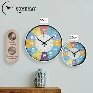 SOMEMAY Jam dinding edukasi anak M18 / Jam dinding aesthetic 20-30CM/ Jam dinding tempel
