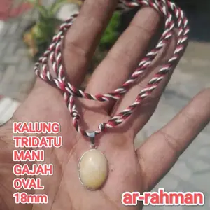 KALUNG TRIDATU MUANIGAJUAH OVAL 18mm ORIGINAL NATURAL ASLI BATU ALAM