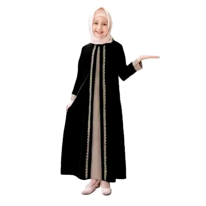 fashion muslim anak  Dress Turki Muslim Hitam Remaja