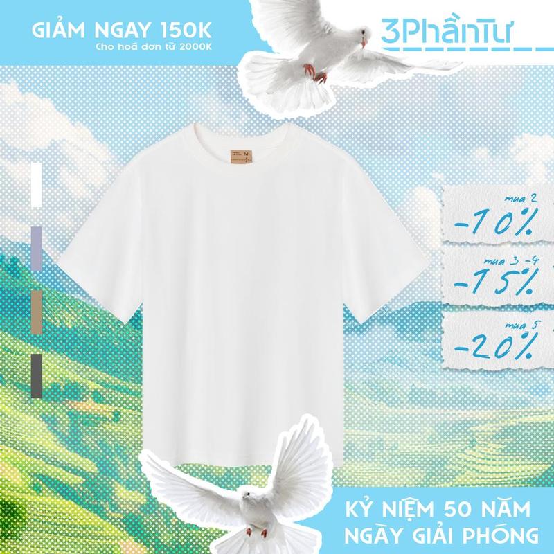 3PhầnTư - Áo Thun Dáng Boxy Thấm Hút Khô Nhanh 1