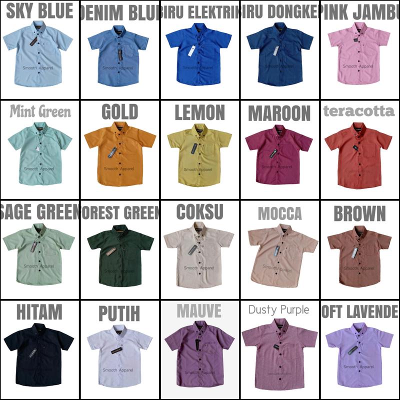 Product Introduction of (Terbaru) Baju Kemeja Anak Warna Grey / Abu Muda Silver Style 8