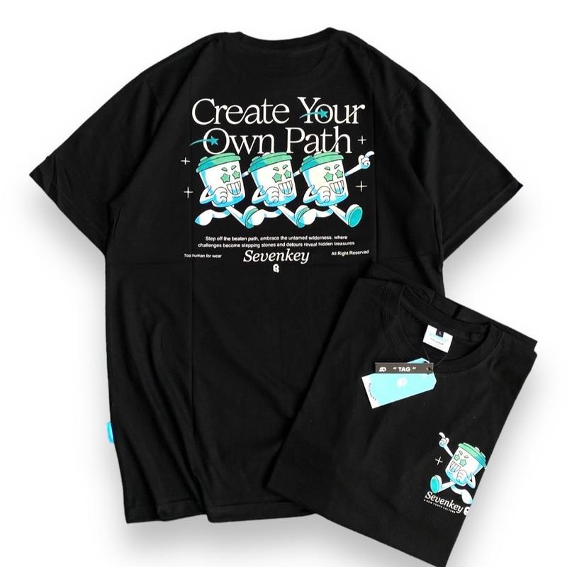 KAOS T-SHIRT SEVENKEY OBLONG KATUN COMBET PREMUIM 30S/KAOS LENGAN PENDEK ORI Sablon Distro 1