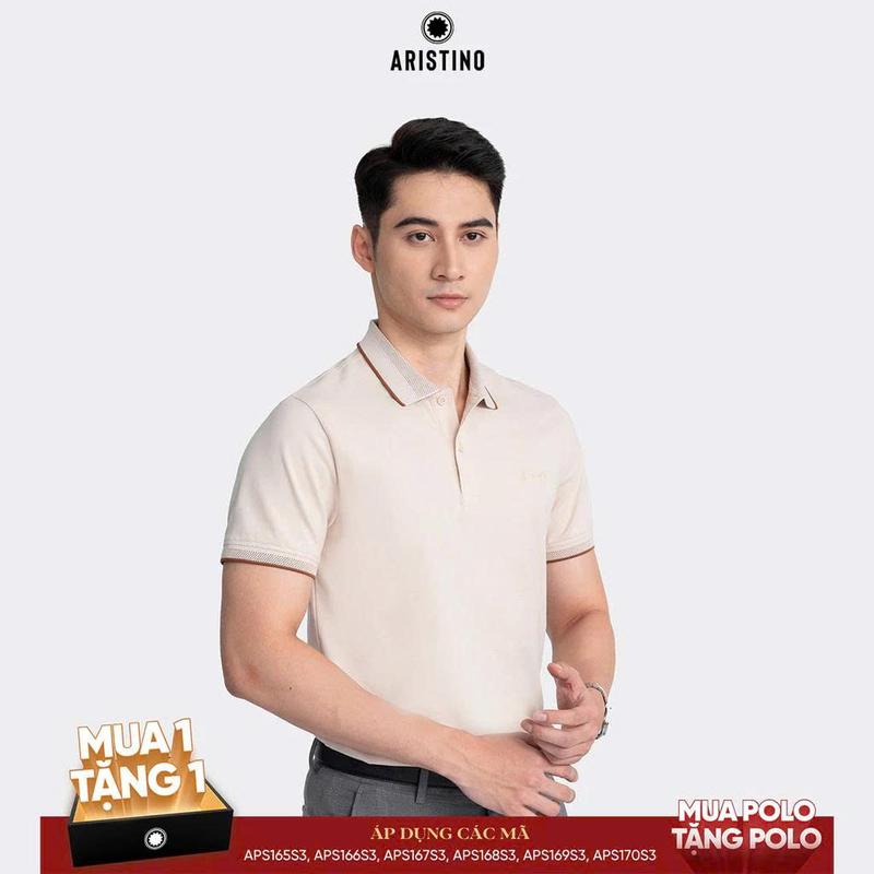 Áo polo nam ngắn tay ARISTINO Regular fit, chất liệu Cotton Organic thoáng khí, thấm hút vượt trội - APS170S3