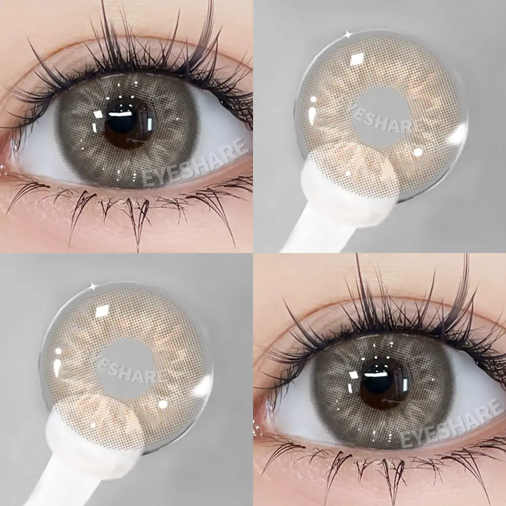 [Sản phẩm mới] Kính áp tròng thời trang Eyeshare BRUSSELS dùng hàng năm Đường 0 độ lens 14,5mm