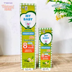 [PROMO HARI INI] MY BABY Minyak Telon Plus Eucalyptus 150ml 90ml 60ml - Perlindungan 8 Jam dari gigitan nyamuk dan Lembut  diTangan