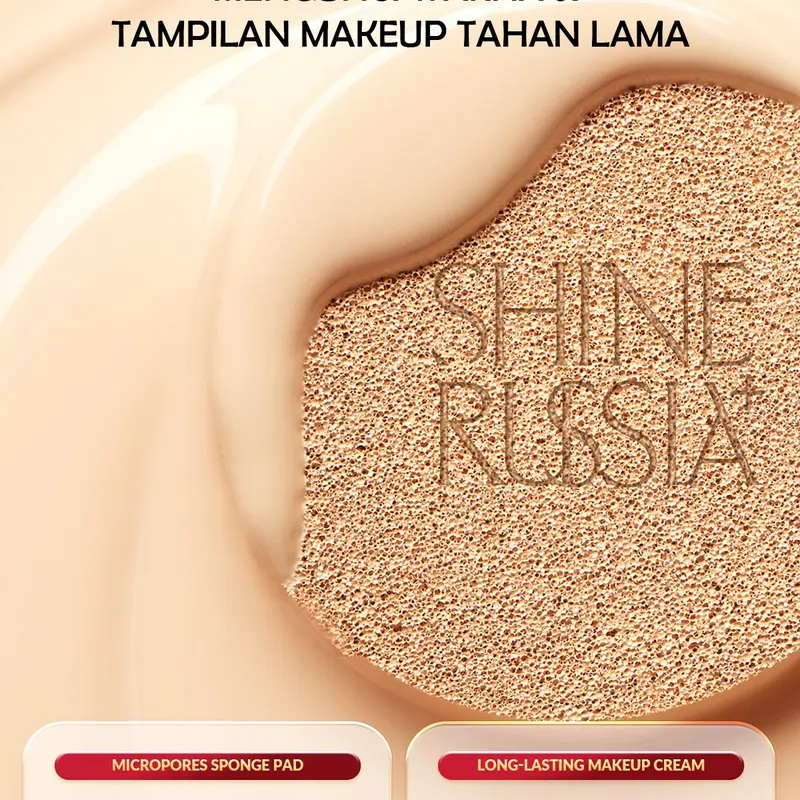 Shine Russia + CUSHION BUNGA MATAHARI - Plus Smart Fit Glowing Essence Cushion With Sunflower Ekstrac - Cushion Dengan Antioksidan yang Mencerahkan & Anti Luntur 2