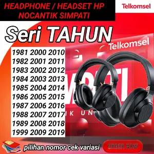 headset earphone bluetooth merah nomor cantik simpati seri tahun lahir