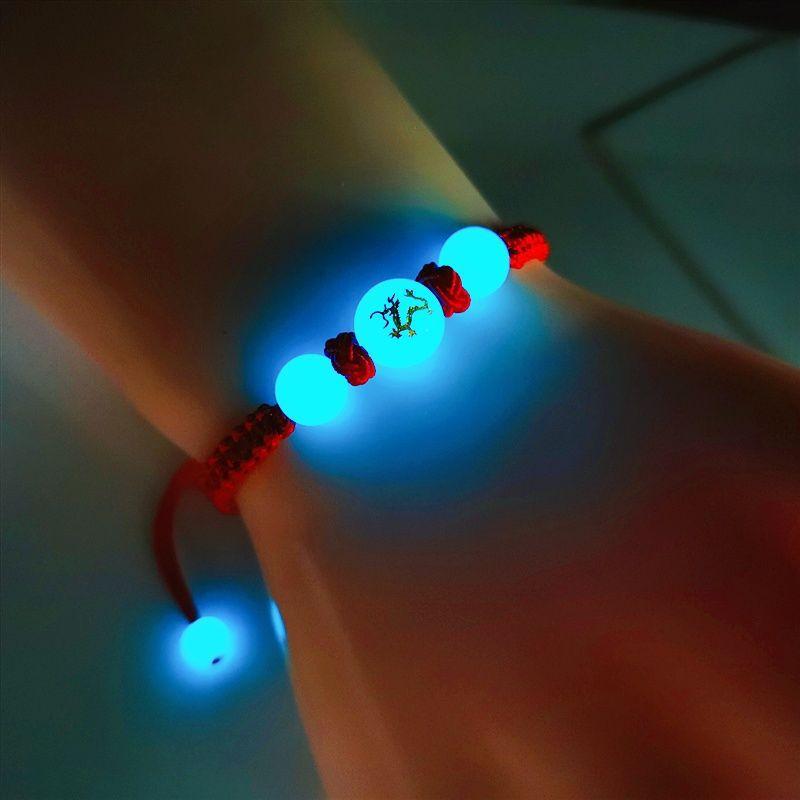 Product Introduction of Women's bracelet, red rope luminous bracelet, luminous stone luminous gemstone 12 zodiac woven bracelet, couple bracelet for men and women, bring it for safety. nazar  bracelet chinese jewelry year snake red  string  bracelet 17