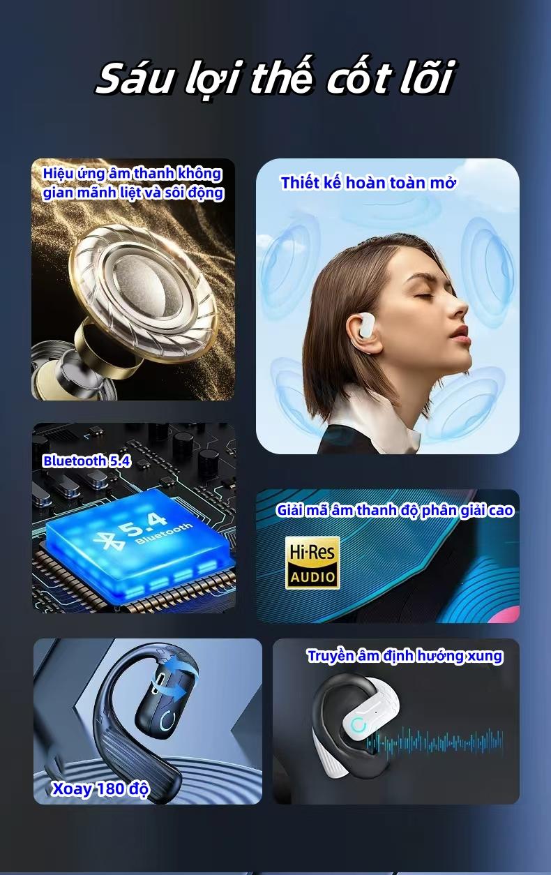 Product Introduction of Tai Nghe Nhét Tai Nghe Bluetooth Không Dây, B01, Kiểu Tai Nghe Một Tai, Trên Tai, OWS, Âm Thanh Bass, Thích Hợp Cho Thể Thao Và Công Tác, Tai Nghe Nhét Tai, Có Thể Đeo, Tai Trái Và Tai Phải, Tai Nghe Cảm Ứng Nghe Nhạc Earphone 1