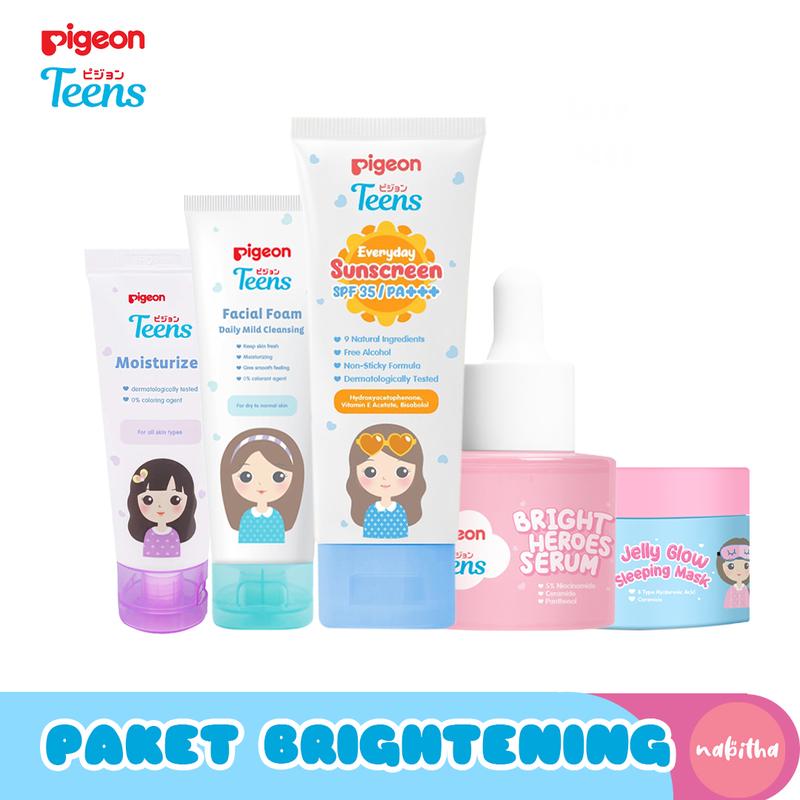 PIGEON TEENS Paket Lengkap Skincare Mencerahkan Kulit Kusam 0