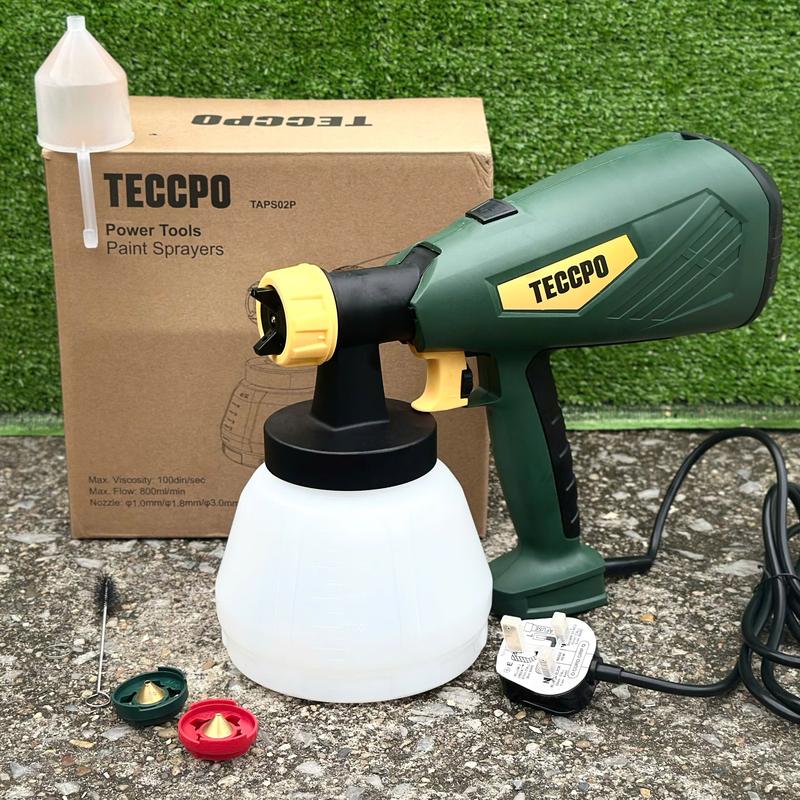 Máy Phun Sơn Điện Cầm Tay TECCPO TAPS02P – Công suất 500W – Lưu lượng 800ml/phút – Hàng chính hãng
