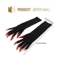 Gambar BITCBae 1pair Sarung Tangan Halloween Cakar Hantu Elastis, Aksesori Pertunjukan Panggung, Sarung Tangan Cakar Hantu - Black dari 76 RIDER & Logo Kota Cirebon 2 Tokopedia