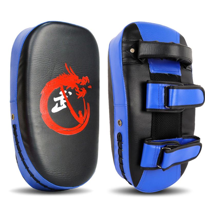Product Introduction of 1PCS Curved Boxing Muay Thai Hand Target Wear Resistant Shock-Absorbing Faux Leather Kick Target 3