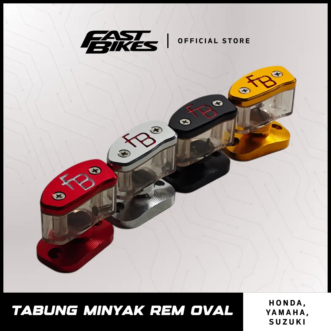 FASTBIKES - Tabung Minyak Rem Fast Bikes Stempel Oval Transparan Motor Universal Outdoor Cakram
