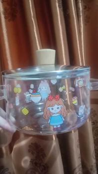 Product Review of VISHAL Panci Kaca Tahan Panas Borosilicate / Soup Pot Kaca Bermotif VS-337 from A** H**y 1