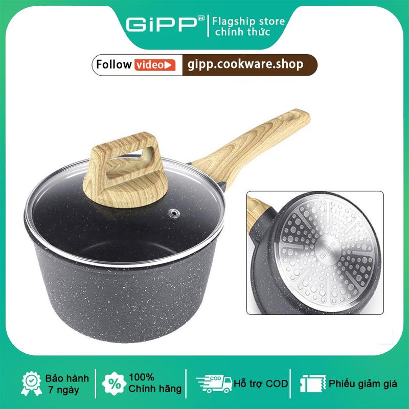GiPP Chảo Sữa & Trứng Không Dính 18 20cm Chống Mòn An Toàn Gốm Sứ Đá Siêu Chống Dính Tiện Dụng Cho Mọi Bếp Gốm Sứ Tự Nhiên Đa Năng An Toàn