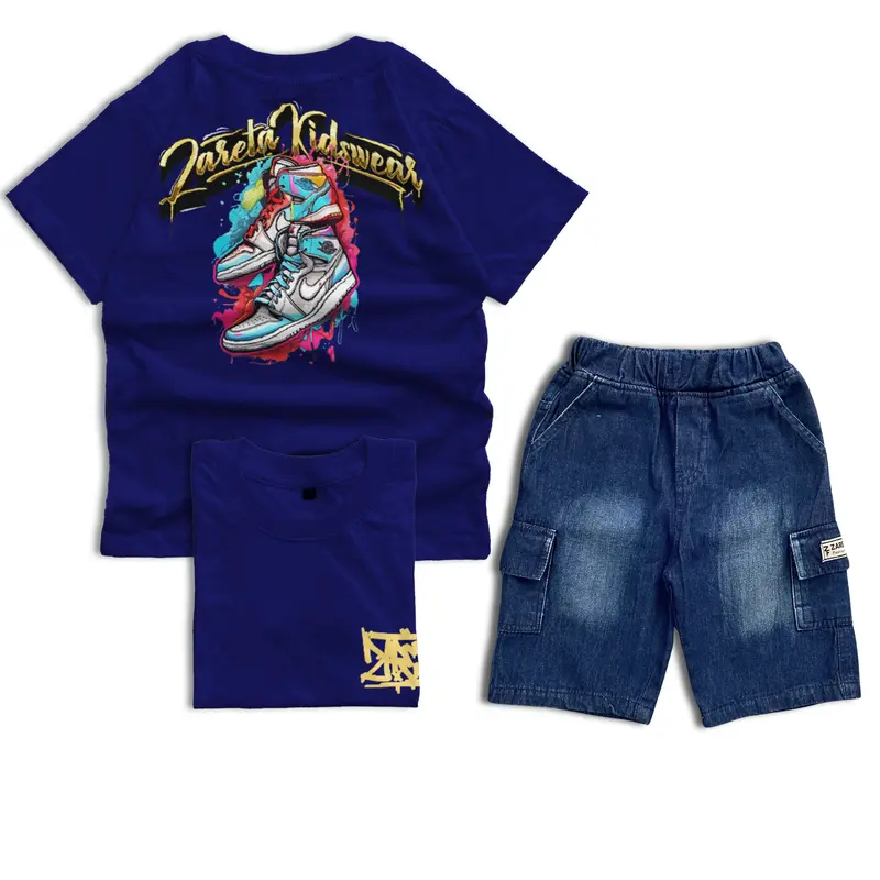 Setelan Jeans Anak Laki-laki Distro Model Kekinian Import - Usia 3-12 Tahun Fashion 3