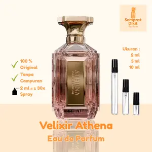 Velixir Athena Eau De Parfum 2 ml 5 ml 10 ml Original 100% Original Tanpa Campuran Semprot Dikit Parfum