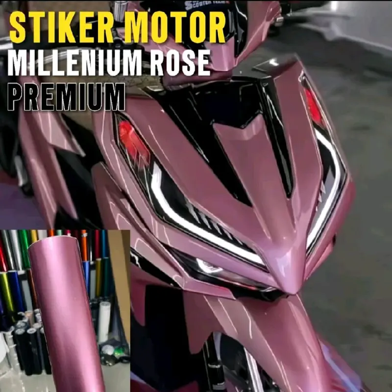 Stiker Skotlet Metalik Candy Premium Rose Pink untuk Variasi Motor Motorcycle 3