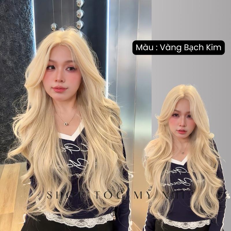 Tóc Giả Mỹ Nhi Nguyên Đầu Tỉ Lệ Dệt Kim NY01 Hai Mái Bay Xoăn Layer dài 65cm