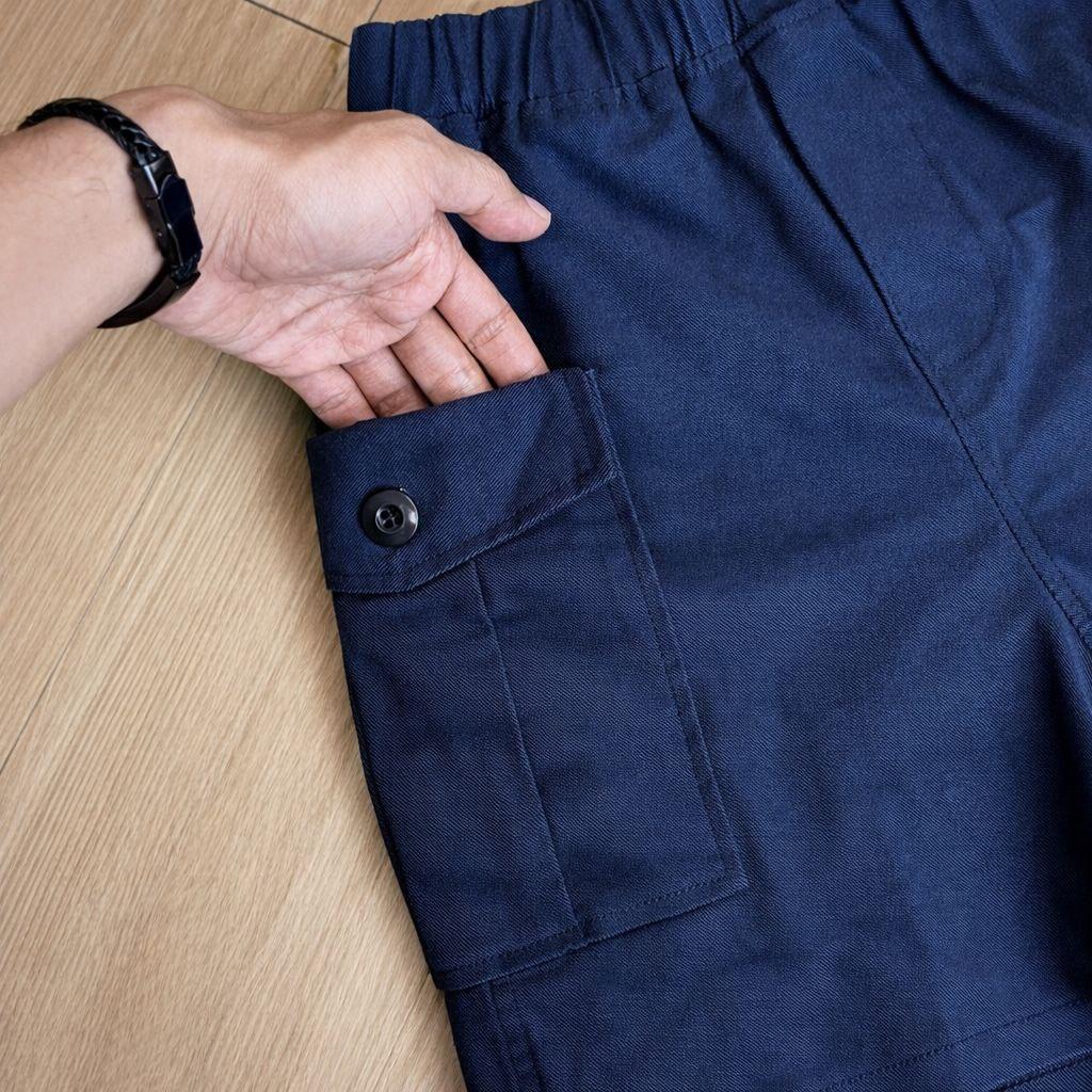 Ammaz Celana Pendek Cargo Pria Wanita Unisex Bahan Soft Jeans Tebal Melar Elastis Nyaman Dipakai Sehari Hari