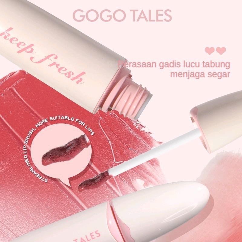 Gogo tales gogo dance water matte lip glasir lip gloss matte whitening tidak mudah menempel di cangkir gogotales lip cream terbaru 2
