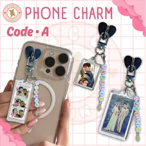 Kode • A # Custom Photo + Nama Phone Charm