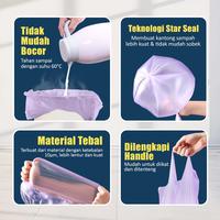 Gambar Bagus Trashbag Roll T-shirt 60 cm x 85 cm 46L - 24's (scented) - Kantong Sampah - Plastik Sampah - X1, Silver dari Bagusmartofs Kota Administrasi Jakarta Barat 3 Tokopedia