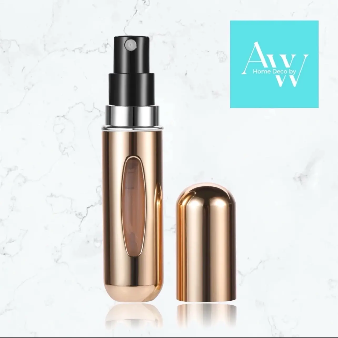 (SG Seller) Portable Mini Refillable Perfume Atomizerl Bottle Spray Lightweight Tin Canister Organiser