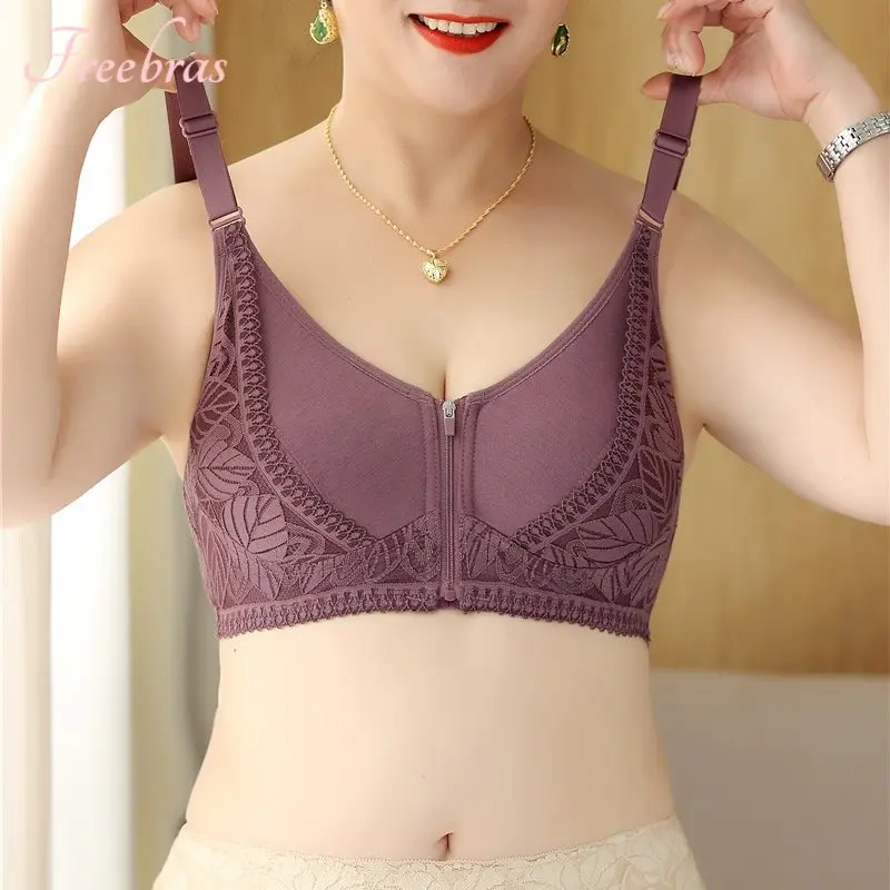 Wanita Tanpa Kawat Bra Sexy Sorex Pakain Dalam Push Up Bh Seamless Bra Seksi Kancing Depan Underwear Dewasa Lingeie Renda Lembut Pengaturan 3