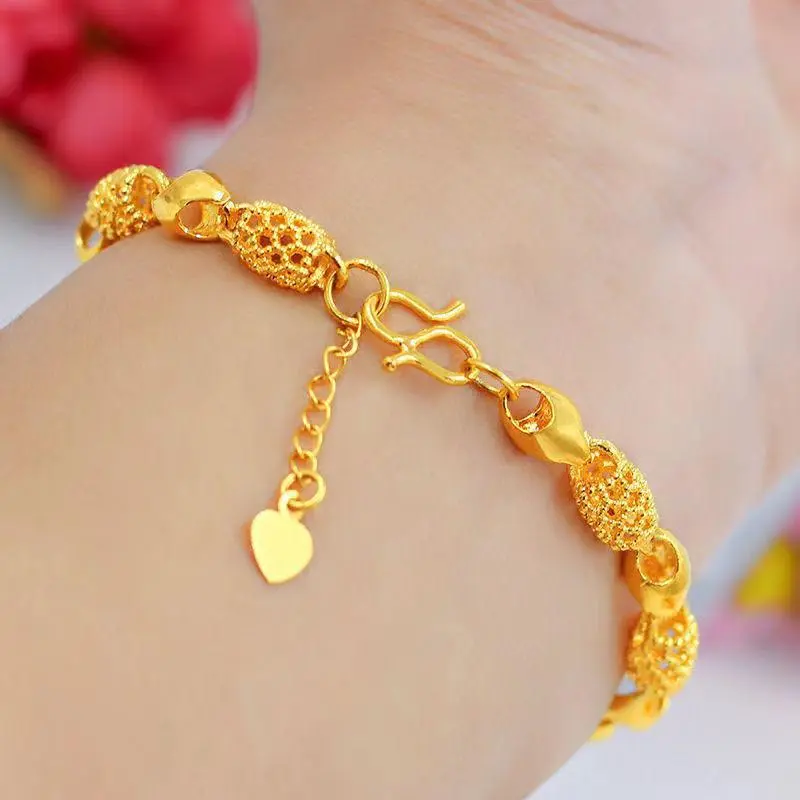 Gelang wanita baru berongga emas pasir vietnam-WSS21-1