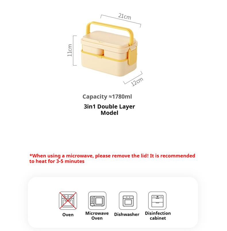 Product Introduction of METKA Picnic Lunch Box Double Layer Food Storage Container Handle Camping Hiking Outdoor Portable Bento Box Travel Work School 26