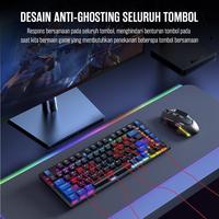 Gambar Gamen Titan X / 10 Mechanical Gaming Keyboard Custom Silver Switch Wired - Hitam dari Starcomp Semarang Kota Semarang 3 Tokopedia