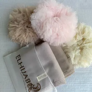 BUNDLING Hijab Segiempat Voal Paris Premium + Cepol Hijab Tule Nyaman