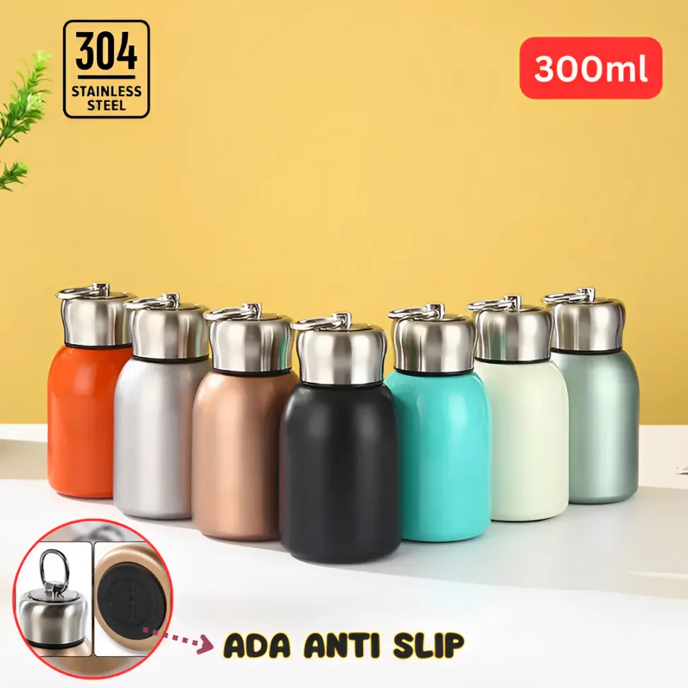 BOTOL MINUM TERMOS 300 ML / TUMBLER TERMOS MINI / TUMBLR TERMOS STAINLESS STEEL 300ML / TERMOS TRAVEL