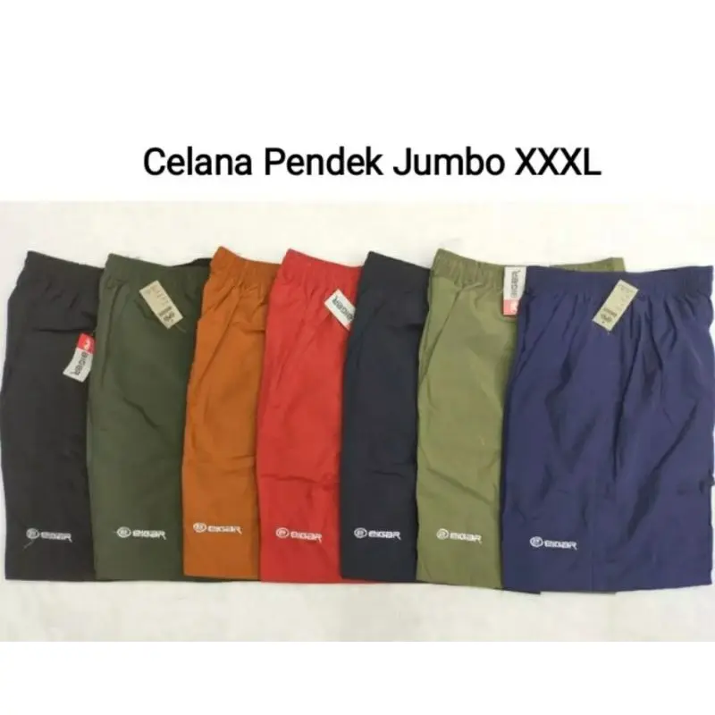 Paket 3 Celana kolor Jumbo Pria Ukuran XL 3XL 4XL 5XL Bahan Parasut 2