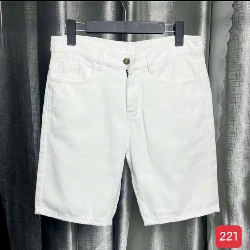 Quần Short Jeans Trắng Trơn Menswear Phong Cách Trẻ Trung Năng Động 0