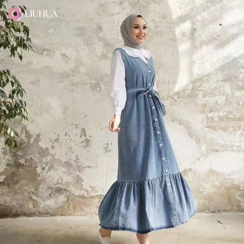 denim dress muslimah malaysia Georgina Denim Dress , #modestfashion #modest #muslimah #modesty #hijab #dress #modestclothing #dresses #melbourne #glenroy #denimdress #casualstyle #casualoutfit #aussiemums #muslimahwear