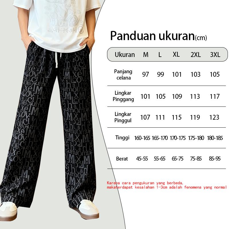 loose pants pria Celana Lurus Longgar Korean Style Baggy Casual Pants Celana Kulot Pria Korean Style Sweatpants Pria