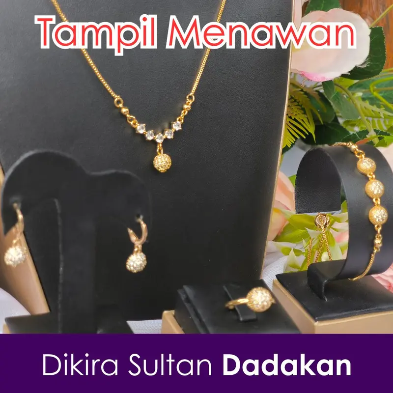 JEWELI Set DAYIRI Paket 1 Set Perhiasan Lapis Emas Hemat Duit Jutaan 2