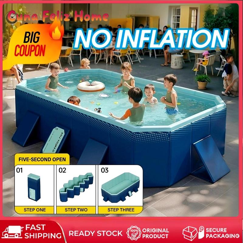 Foldable Swimming Pool For Kids Non Inflatable No Airpump Required ...