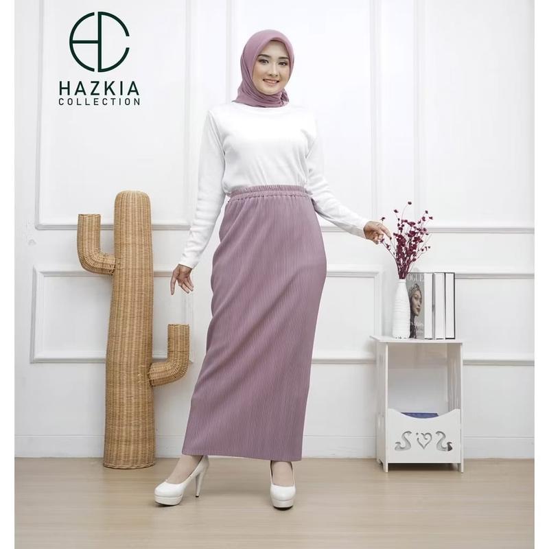 Rok Span / Rok Span Lidi / Rok Plisket Span Panjang / Bawahan Rok Fit to XXL / Rok Muslim Span / Bawahan Muslim 6